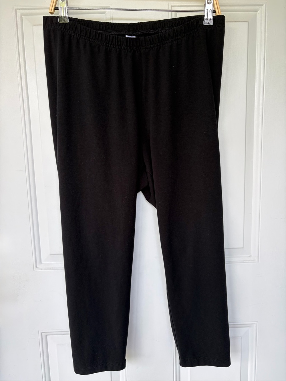 •J. Jill• Pima Cotton Black Stretch Capri Leggings - Size 2X